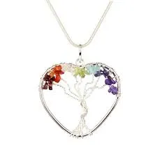 Silver Heart Chakra Tree of Life Pendant available for sale
