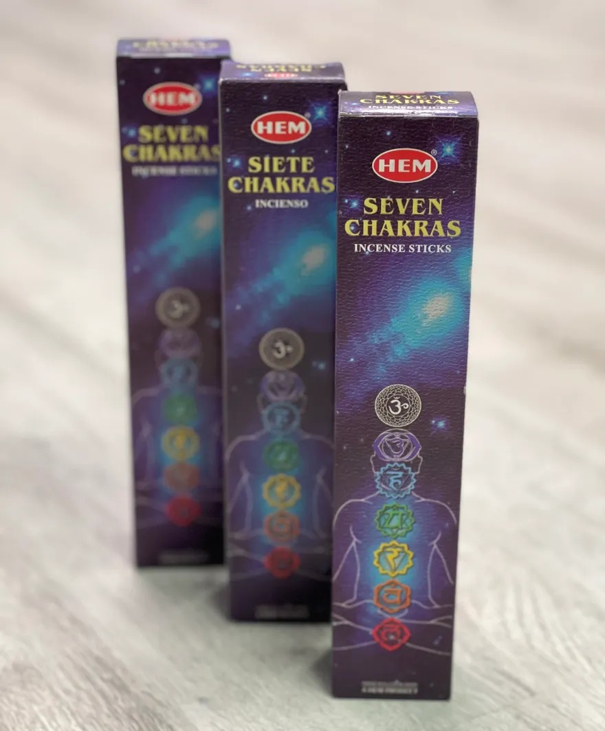 Seven Chakras Incense available at Soul Synergy Wellness