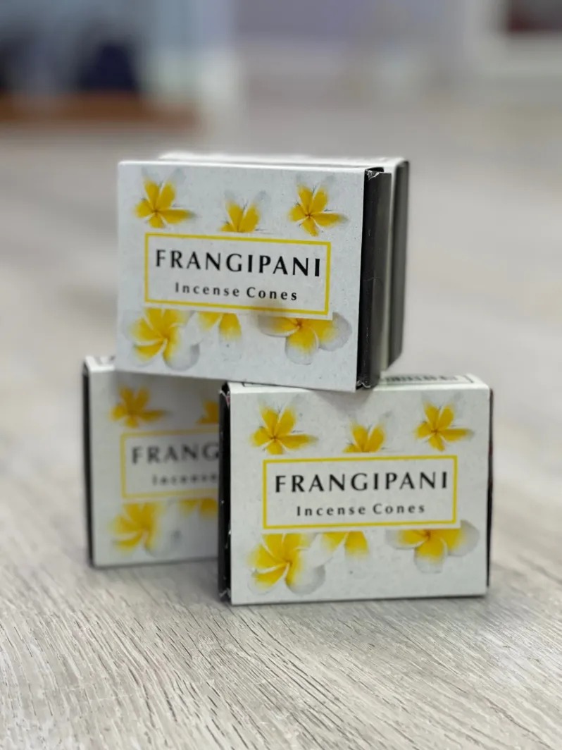 Frangipani Incense Cones available at Soul Synergy Wellness