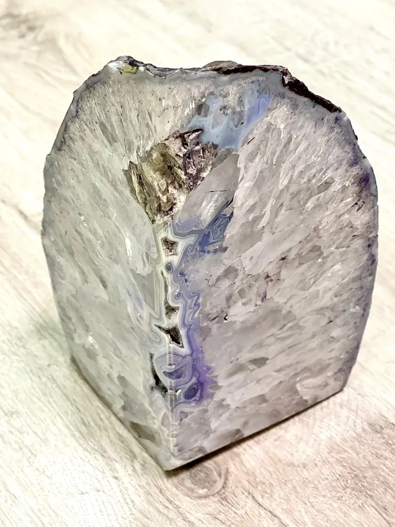 Rough White Geode Agate at Soul Synergy Wellness