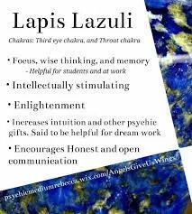 Lapis Lazuli helps focus on wise thinking