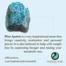 Blue Apatite is a very inspirational stone