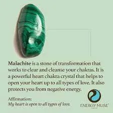 Malachite is a stone of transformation