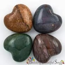 Assorted Jasper Hearts available at Soul Synergy Wellness