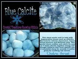 Blue Calcite helps regulate blood pressure