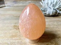 Peach Selenite Egg available at Soul Synergy Wellness