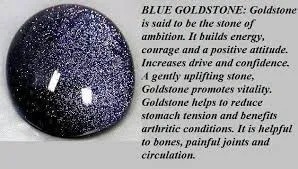 Blue Goldstone is the stone of ambition