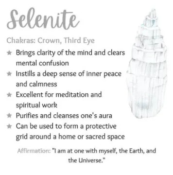 Selenite provides clarity of mind and clears confusion